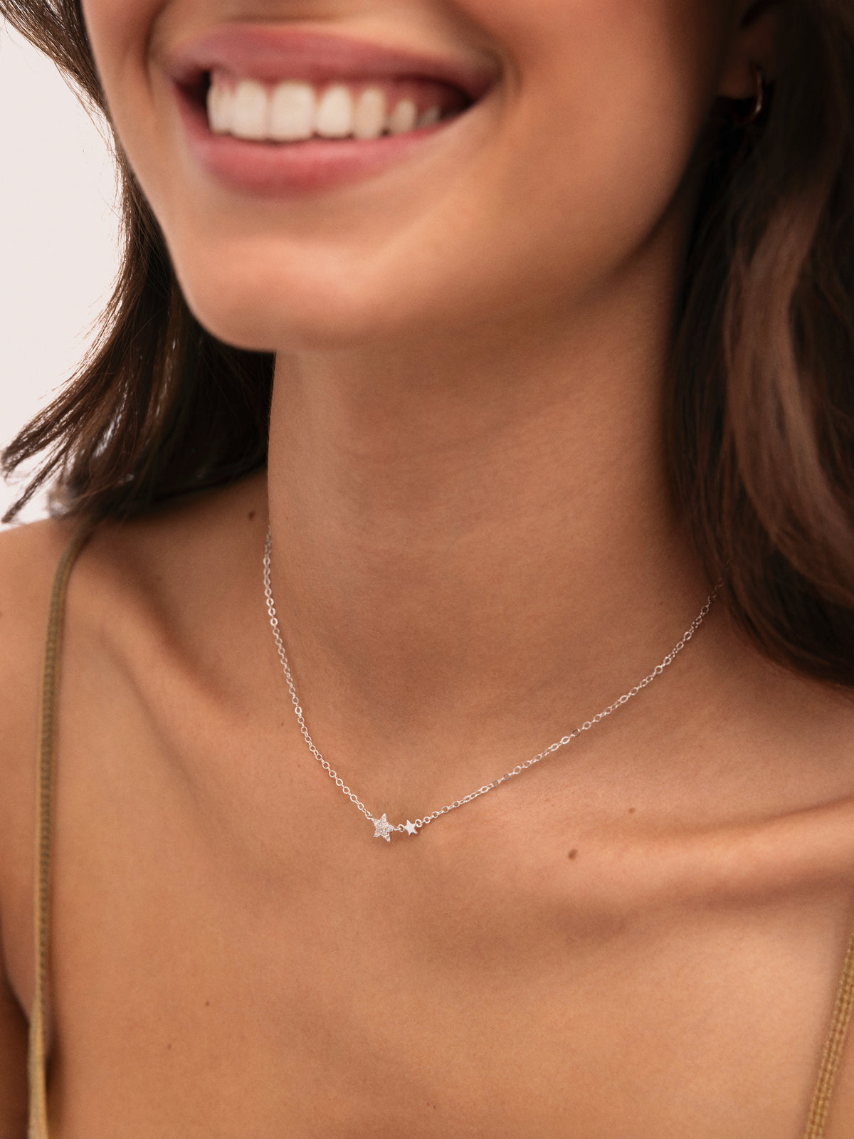 Collier Duo Stars - puesto en modelo