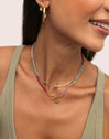 Collar Dye Dots Pastel Acero Baño Oro