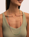 Collar Dye Dots Pastel Acero Baño Oro