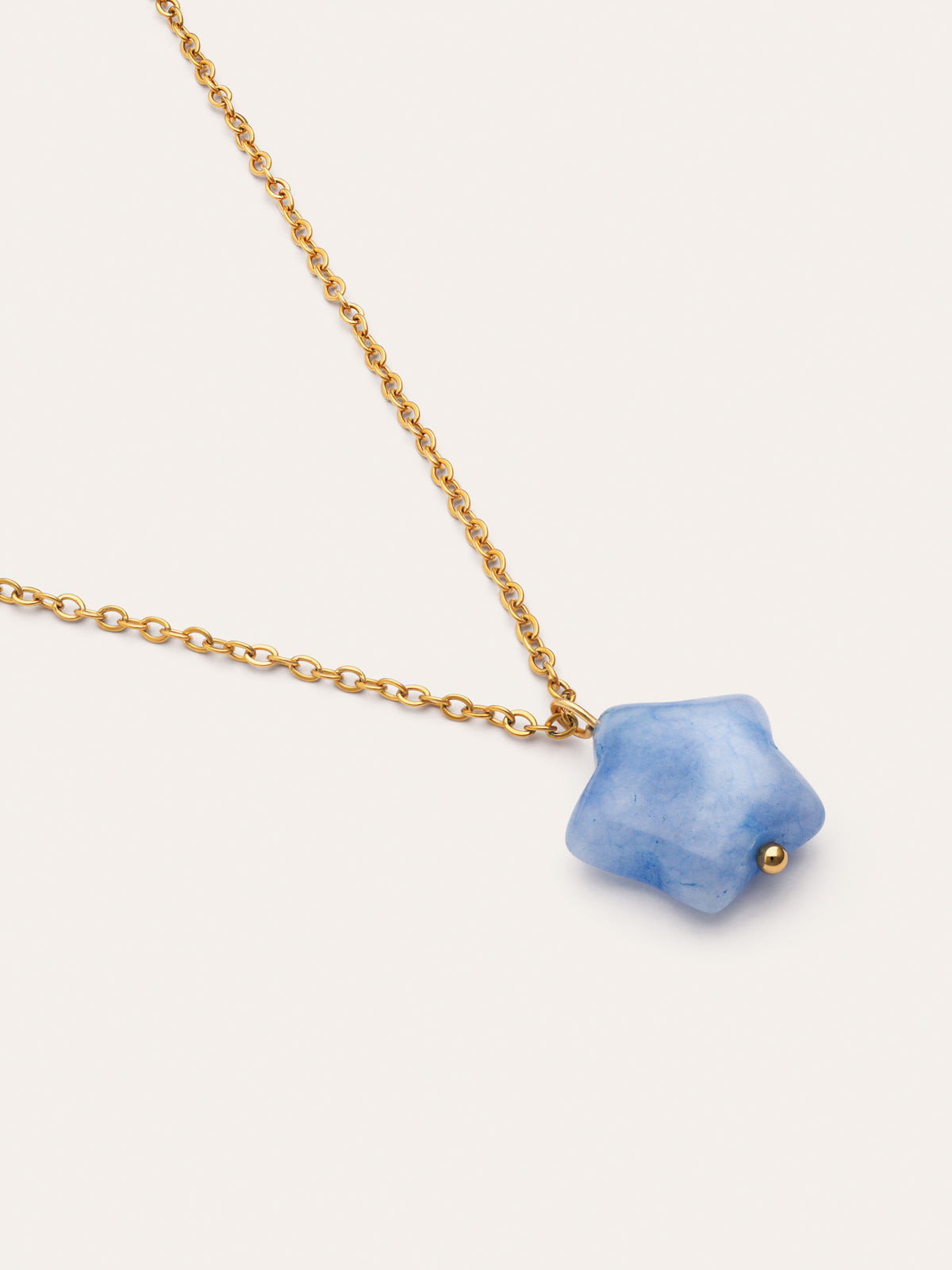 Imagen detalle de Collier étoile aigue-marine en Acier plaqué or