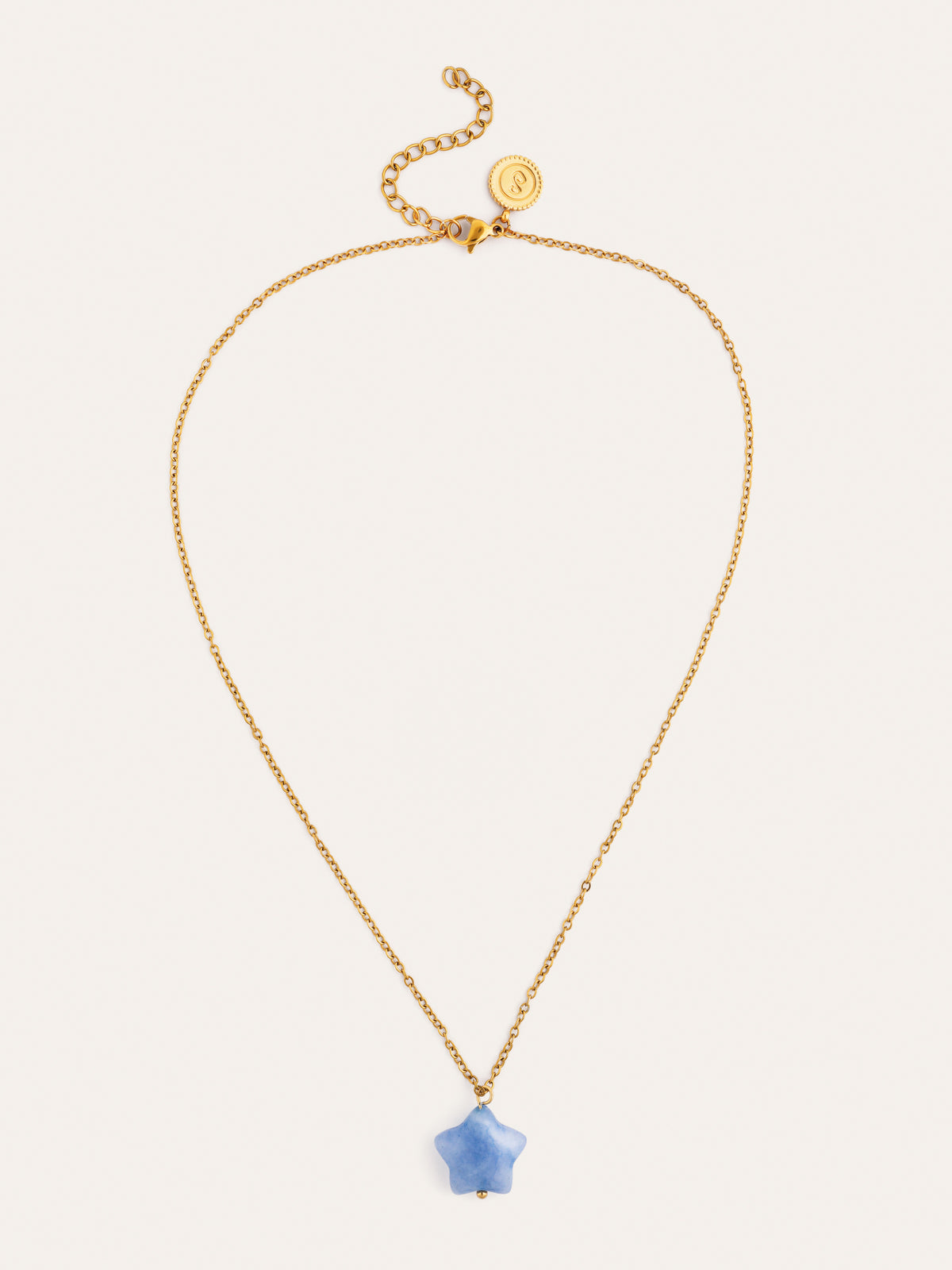 Collier étoile aigue-marine en Acier plaqué or - vista 4