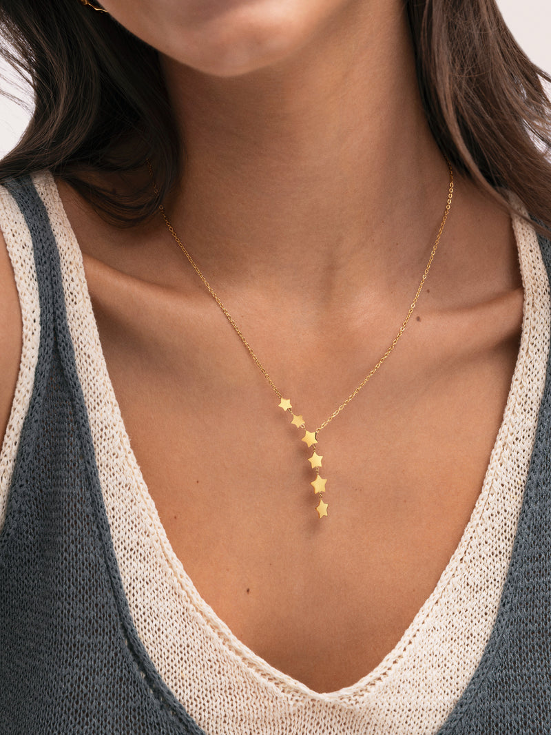 Collier Estela Y Acier Plaqué Or