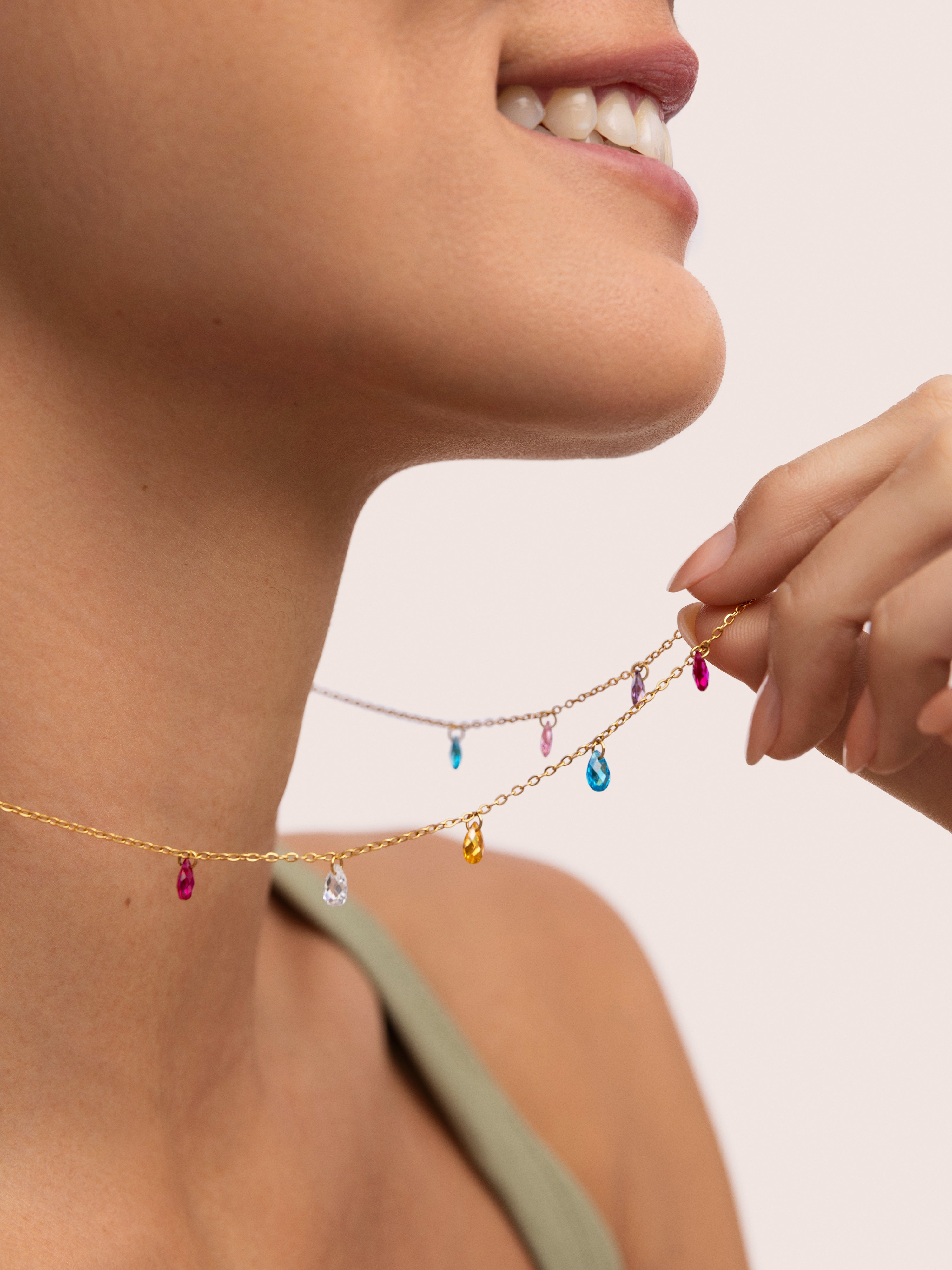 Xiqueta Meua Colors Stainless Steel Gold Necklace