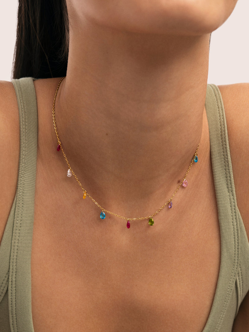 Collar Xiqueta Meua Colors Acero Baño Oro