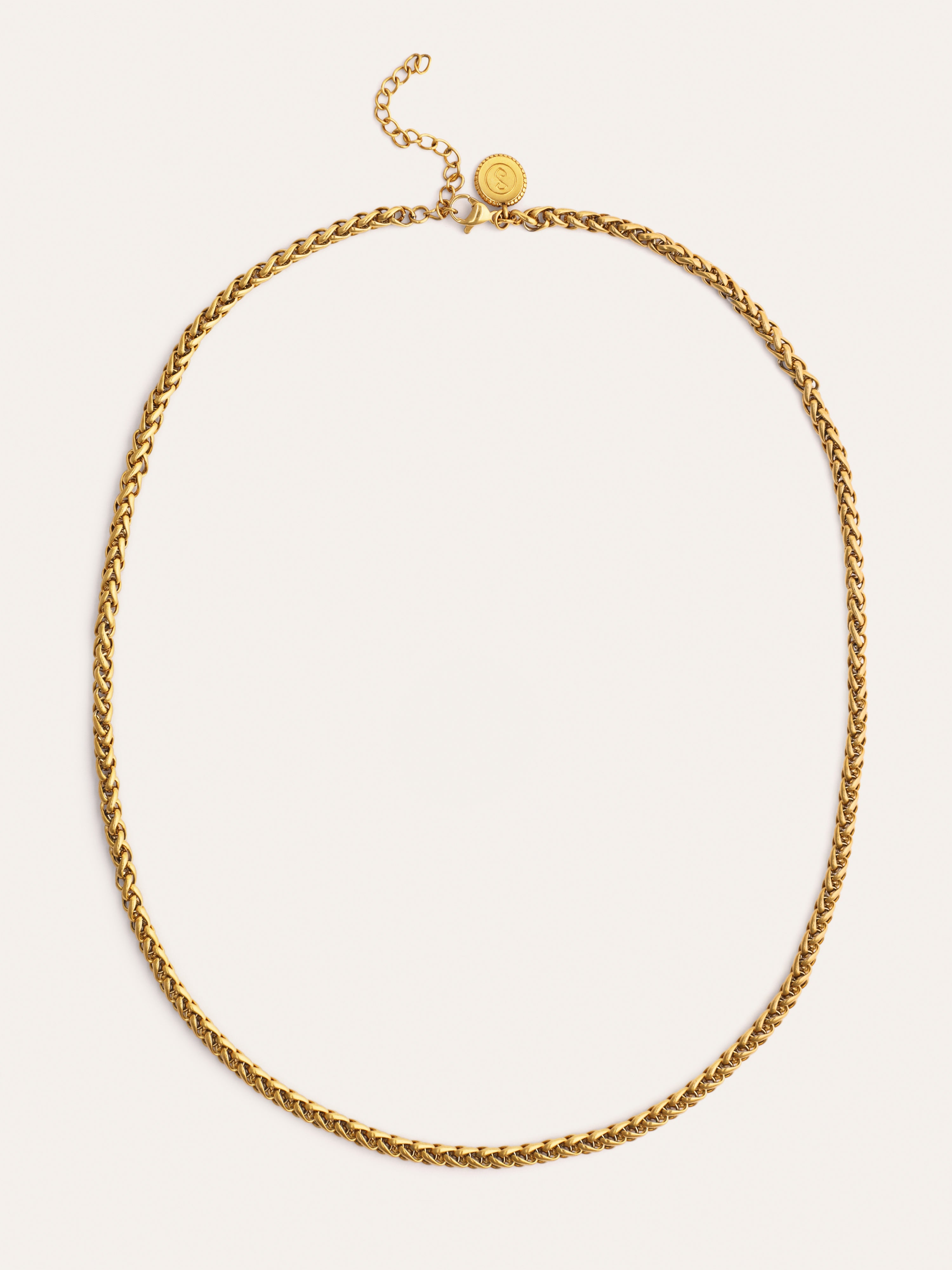 Fine Disco Stainless Steel Gold Necklace