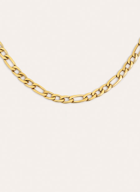 Figaro Stainless Steel Gold Necklace