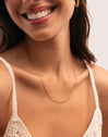 Collier Fiore en Acier plaqué or