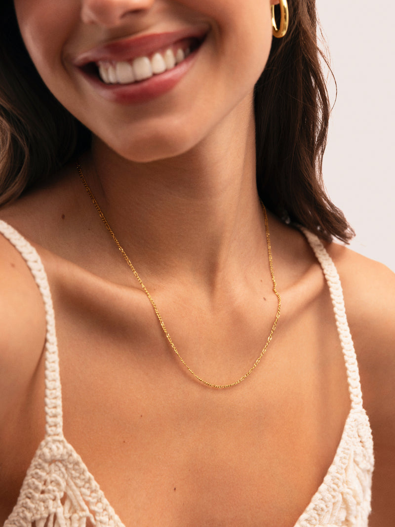 Collier Fiore en Acier plaqué or