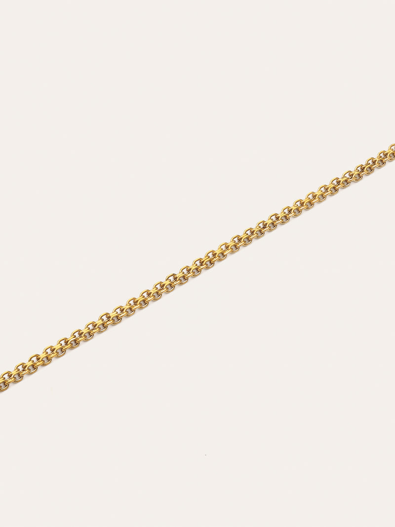 Collier Fine Tape Acier Plaqué Or