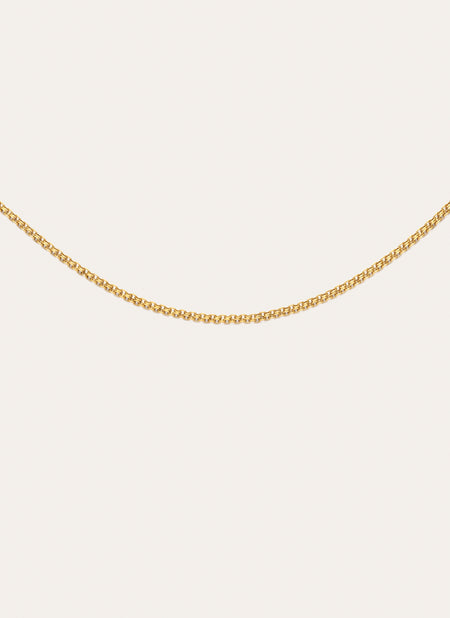 Collier Fine Tape Acier Plaqué Or