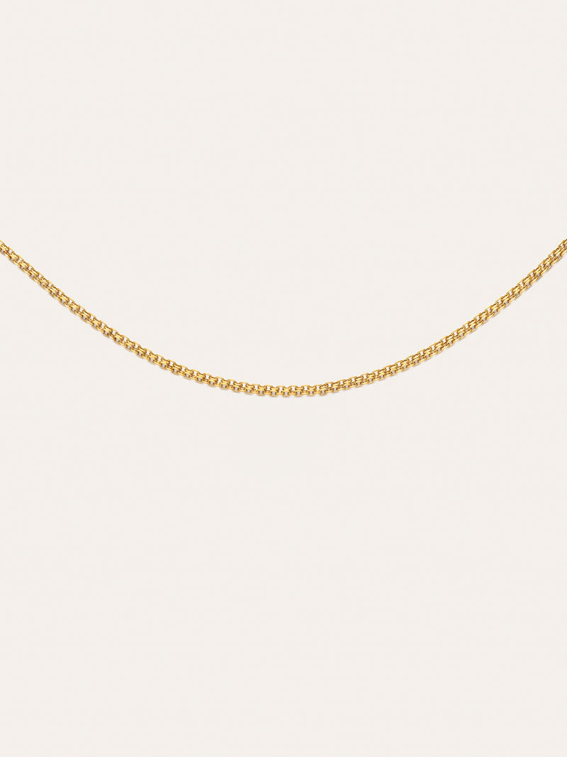 Collier Fine Tape Acier Plaqué Or