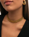 Choker Galea Acero Baño Oro