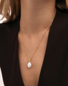 Gala Pearl Stainless Steel Gold Necklace