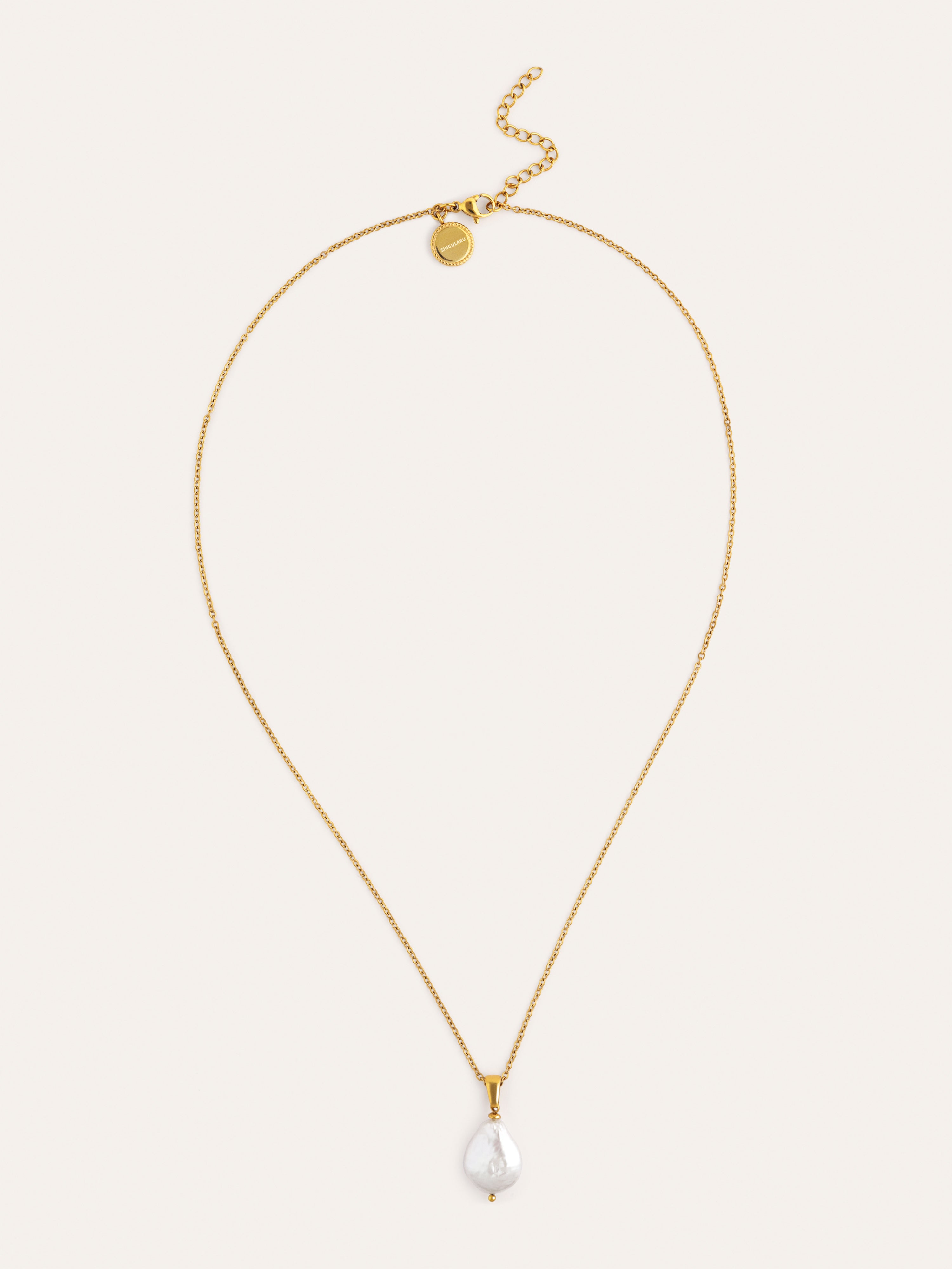 Gala Pearl Stainless Steel Gold Necklace