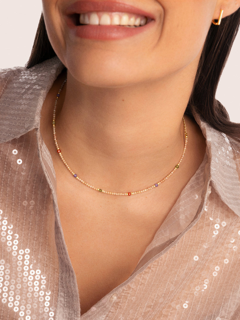 Collier Glam Acier Plaqué Or