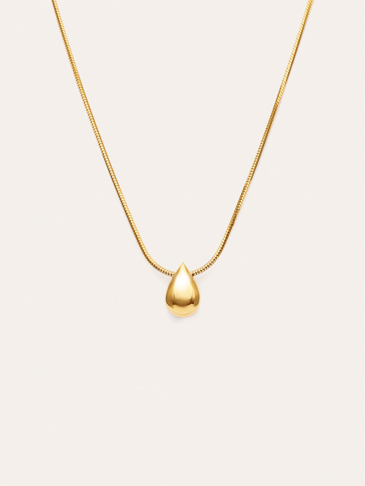 Collana Goccia Drop Acciaio Placcato Oro