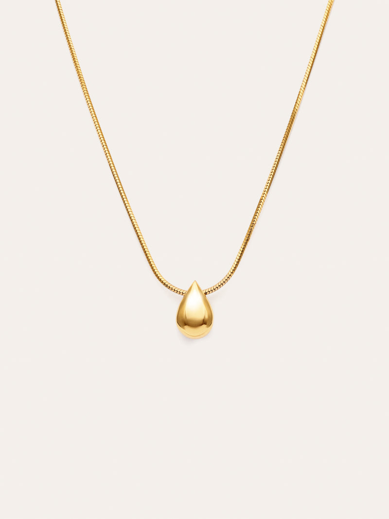Collana Goccia Drop Acciaio Placcato Oro