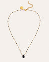 Collier Hydra Noir Acier Plaqué Or - vista 4