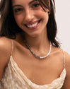 Collier Indigo Pearl Acier Plaqué Or