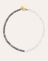 Collier Indigo Pearl Acier Plaqué Or