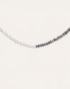 Collier Indigo Pearl Acier Plaqué Or