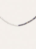 Collier Indigo Pearl Acier Plaqué Or
