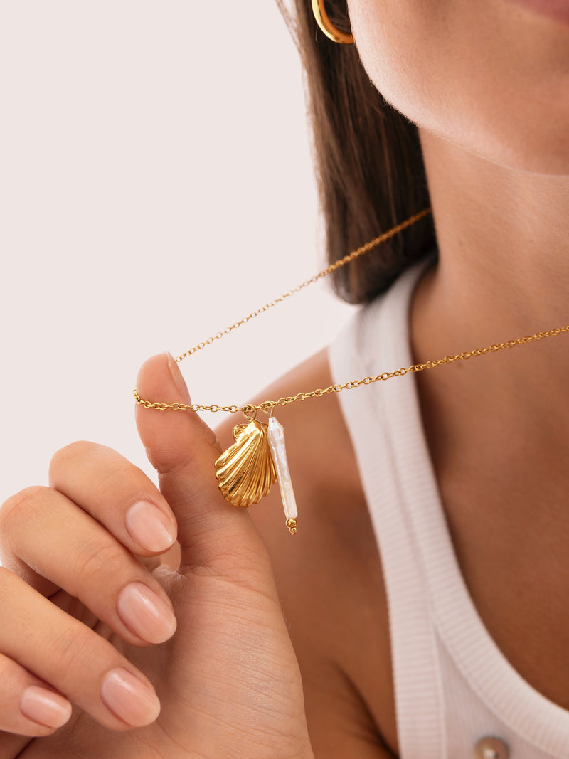 Irida Necklace Steel Gold Plated