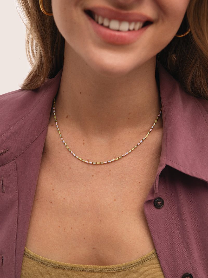Joy Colors Stainless Steel Gold Necklace