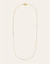 Long Dots L Colors Enamel Stainless Steel Gold Necklace
