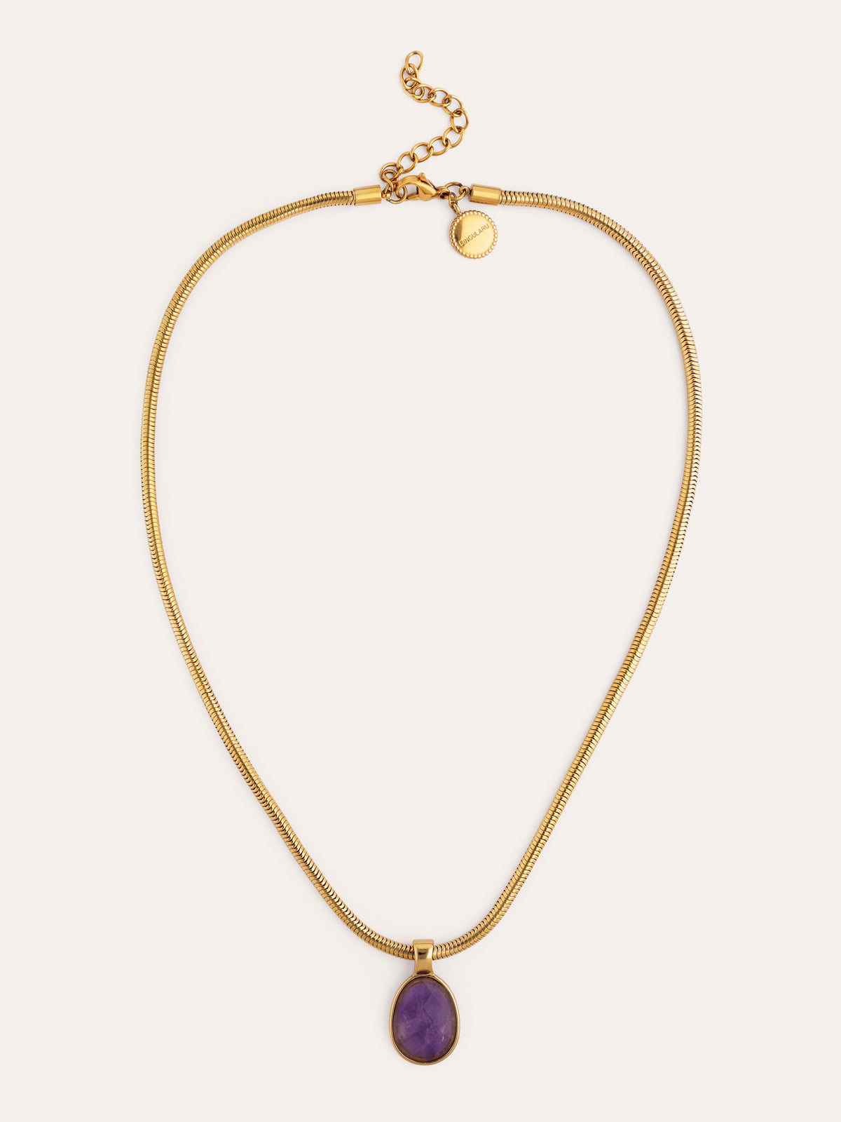 Collar Lena Acero Baño Oro - vista 4