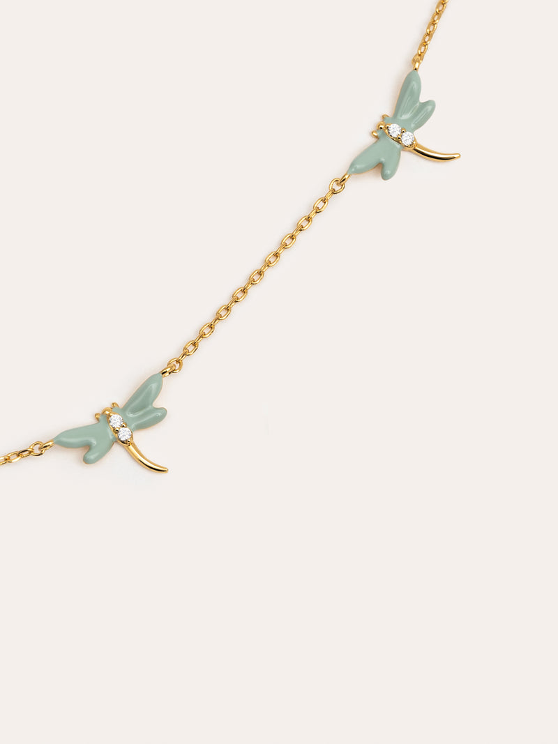 Collier Libellule Plaqué Or