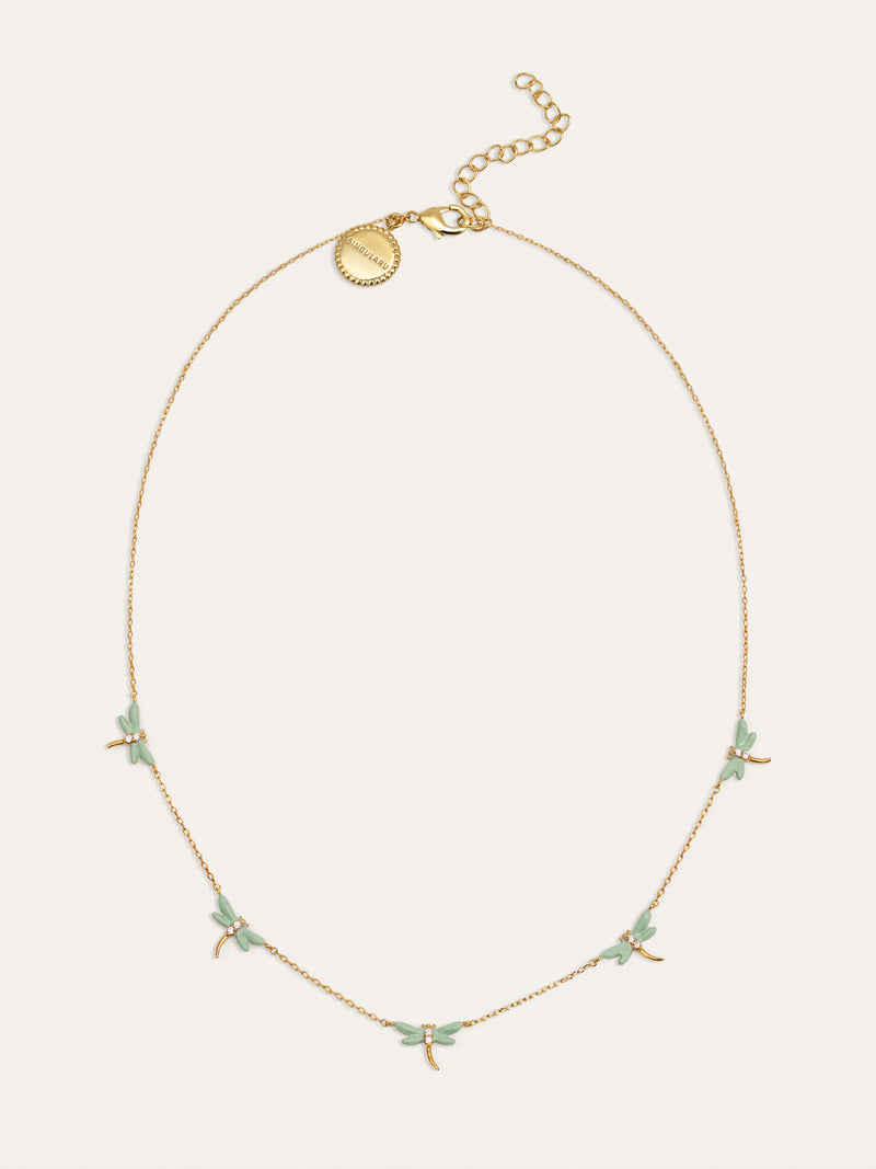 Collier Libellule Plaqué Or