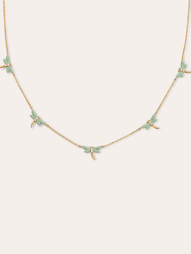 Collier Libellule Plaqué Or