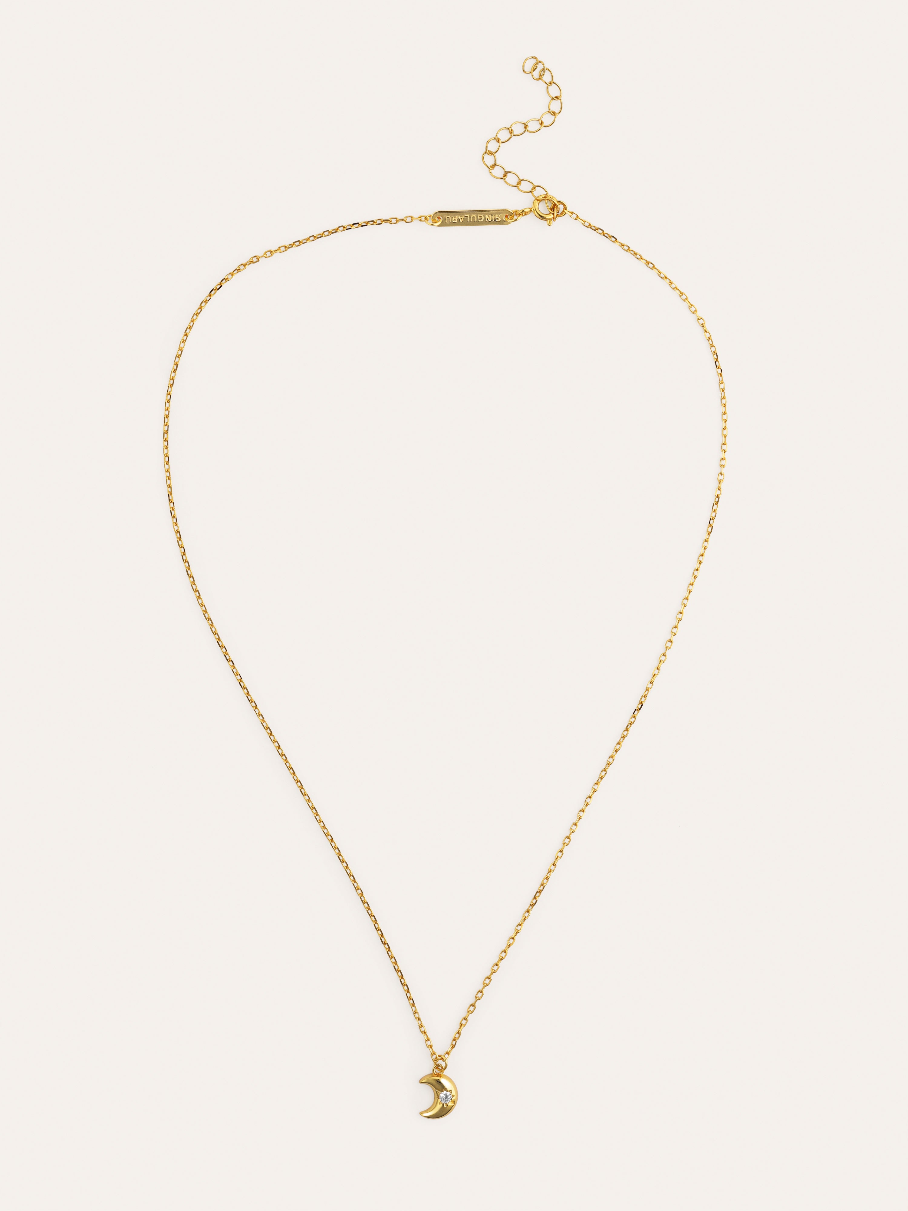 Collar Little Moon Spark Plata Baño Oro