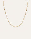Long Dots Stainless Steel Gold Necklace