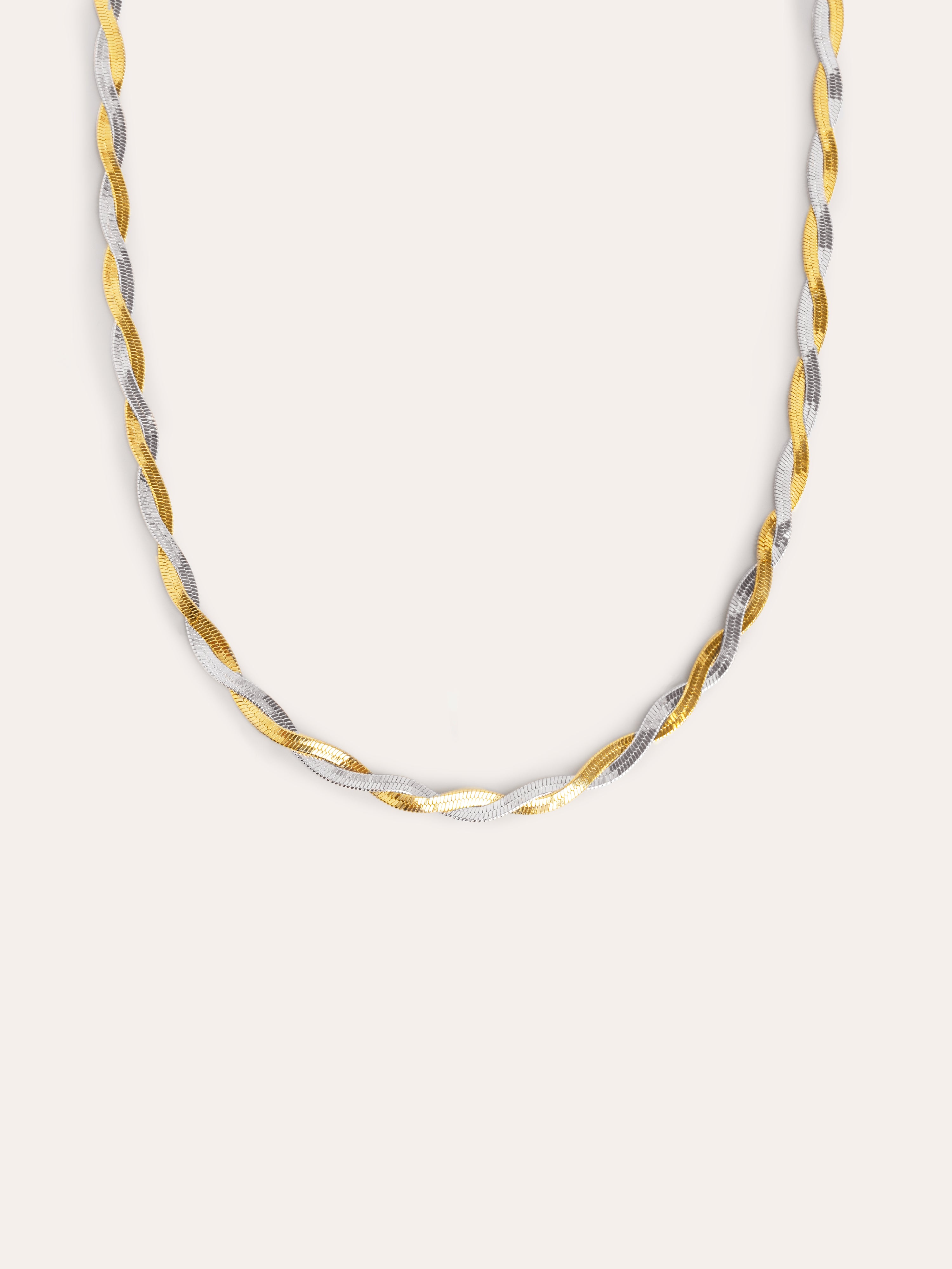 Lisse Twister Mix Stainless Steel Necklace