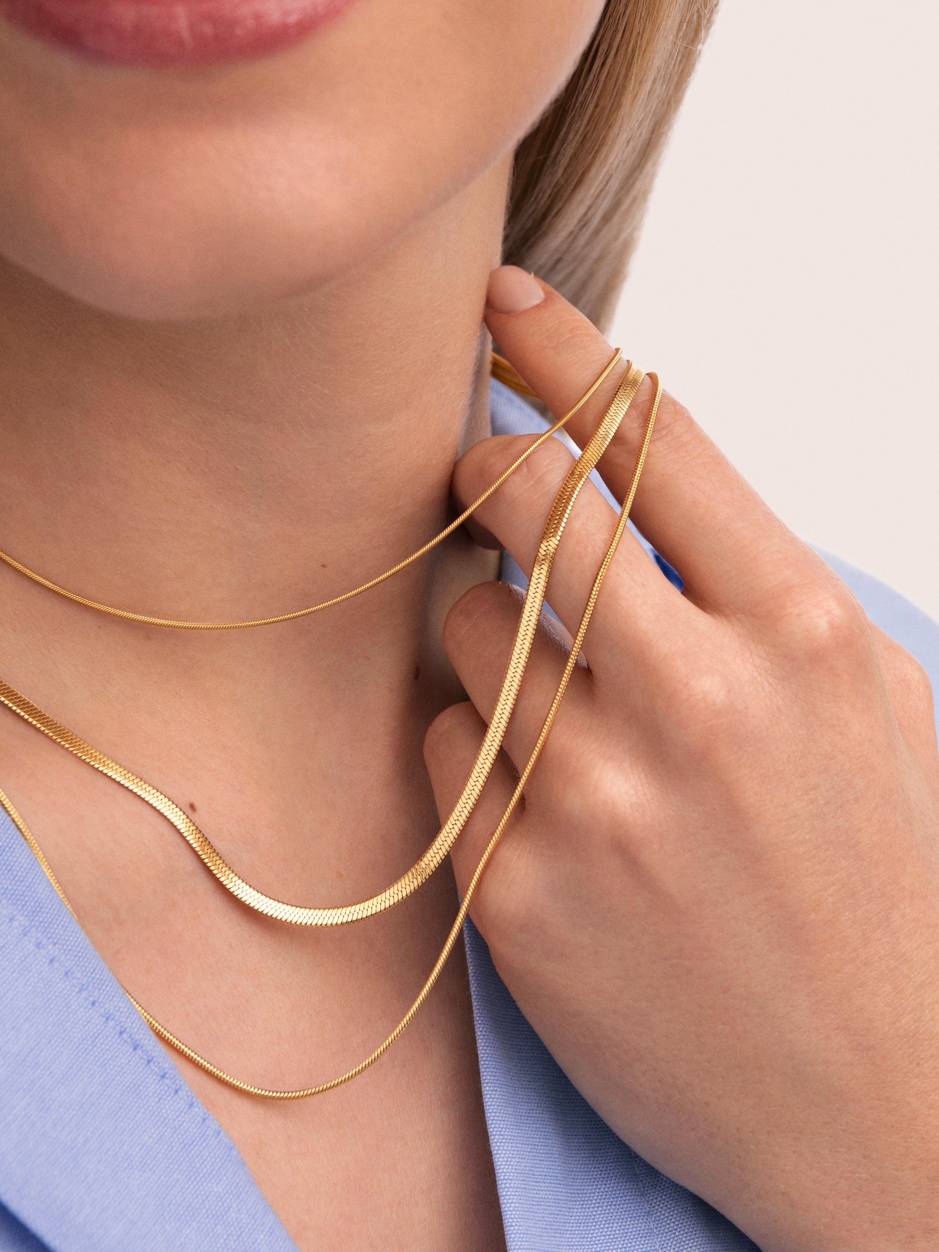 Collar Maat Acero Baño Oro
