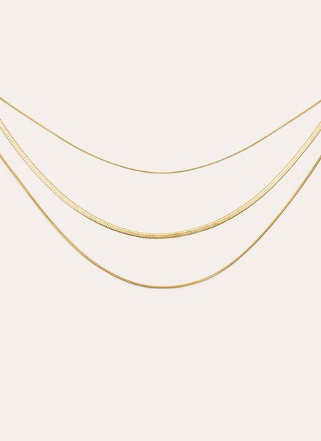 Collar Maat Acero Baño Oro