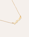Collar Mamá Heart Plata Baño Oro