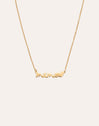 Collar Mamá Heart Plata Baño Oro