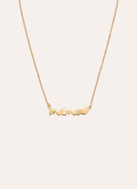 Mama Heart Gold Necklace