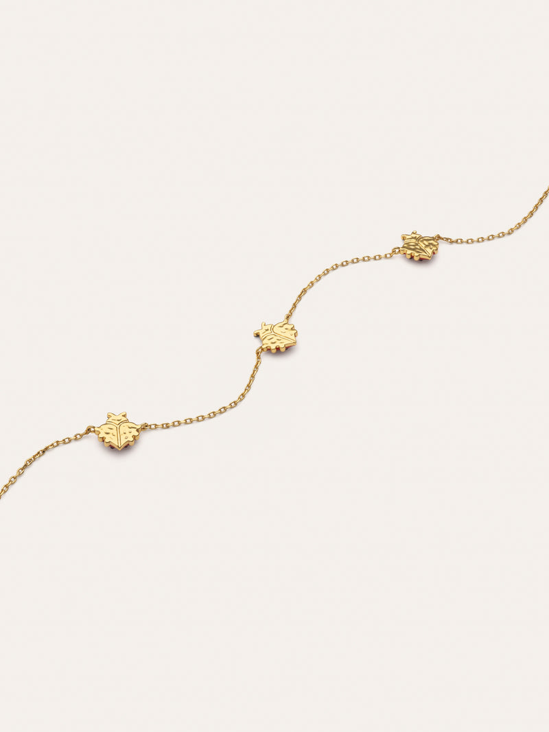 Collar Mariquita Baño Oro