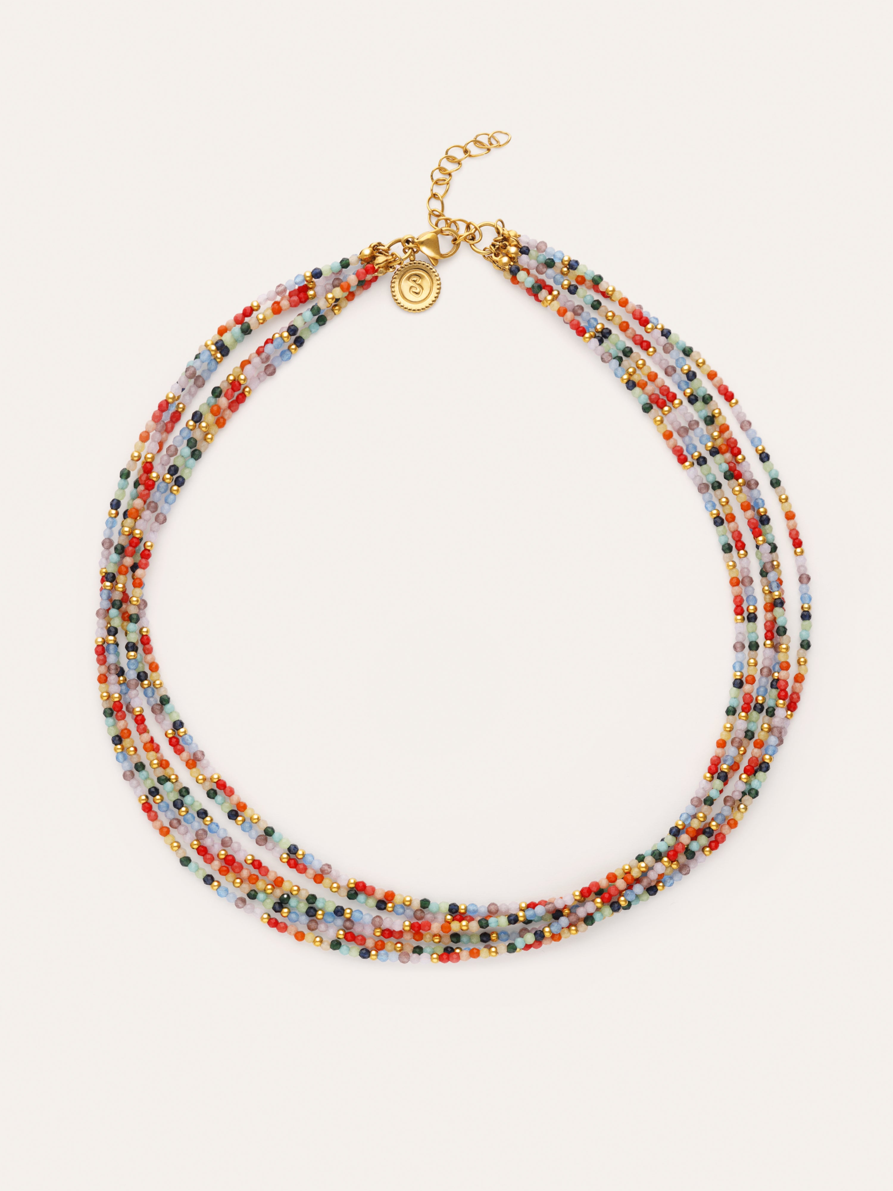 Collar Mawi Colors Acero Baño Oro