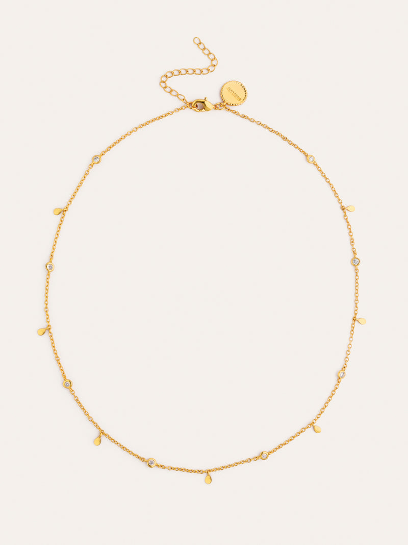 Collier Mini Spark Drop plaqué or