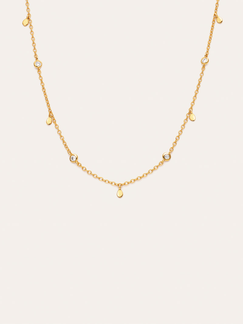 Collier Mini Spark Drop plaqué or