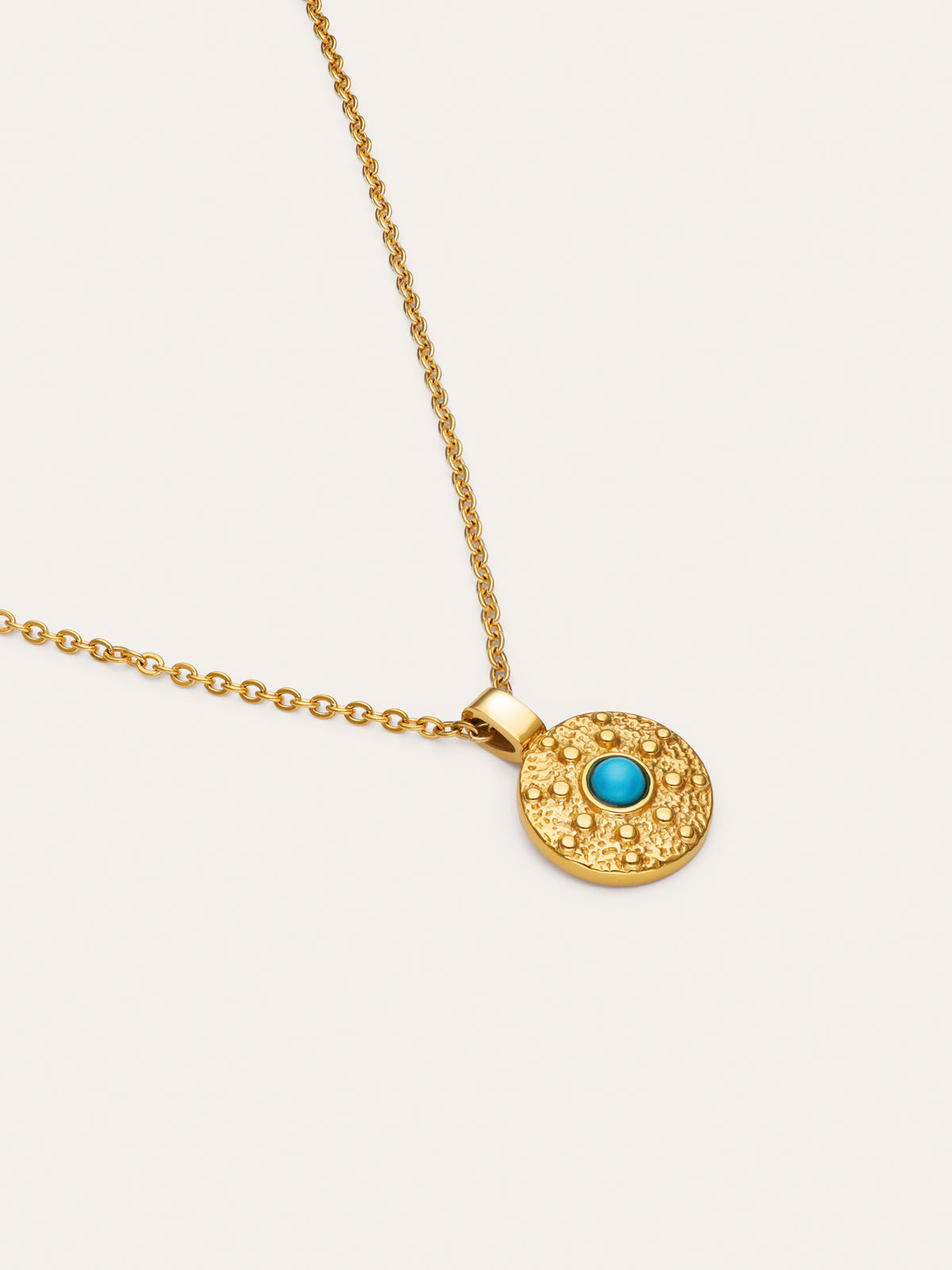 Imagen detalle de Ketting Medallion Aqua Staal Verguld