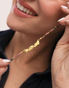 Mamá Heart Tourmaline Stainless Steel Gold Necklace