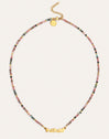 Mamá Heart Tourmaline Stainless Steel Gold Necklace