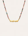 Mamá Heart Tourmaline Stainless Steel Gold Necklace