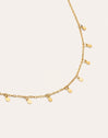 Collar Mini Moons 3mm Acero Baño Oro